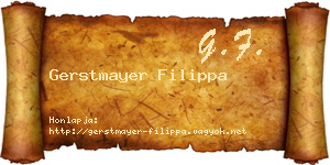Gerstmayer Filippa névjegykártya